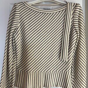Kay Unger 100% Vintage Wool Elegant Peplum Sweater